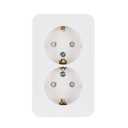 Розетка 2м о/у с/з белая Schneider Electric BLNRA011211