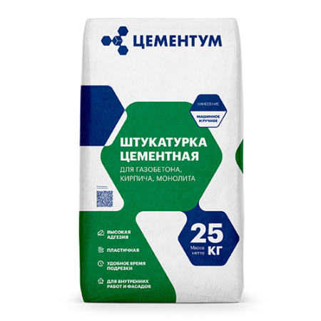 Штукатурка цементная Цементум 25кг
