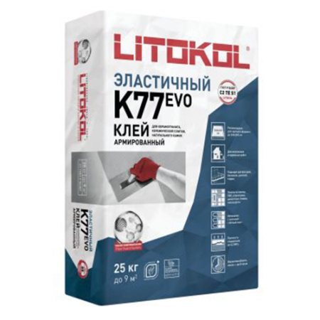 Клей для плитки ЛИТОКОЛ superflex К77 25кг