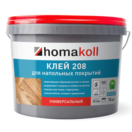 Клей Homakoll 208 д/напольных покрытий 1л(1,3кг) 